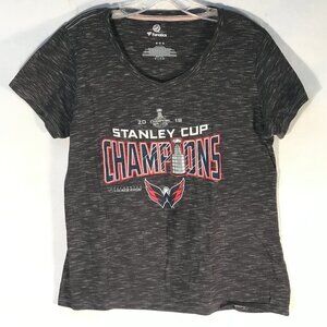 NHL Hockey Washington Capitals Stanley Cup Champions V Neck Womens Tee T Shirt